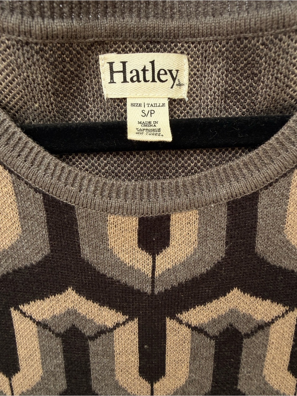 Hatley Geometric Knit Sweater Dress Long Sleeve Size Small - Picture 5 of 6
